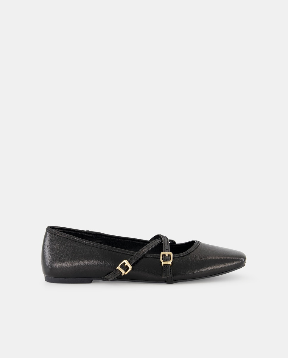 Bailarina  laminada Negro-1