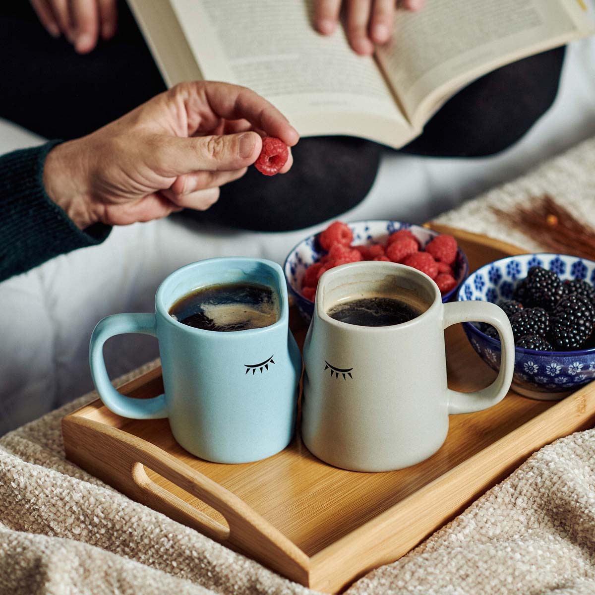 Canecas Milimetrado Kissing Mugs Azul y cinzento 5