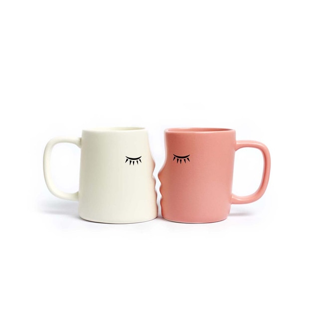 Imagem 0 de Canecas Milimetrado Kissing Mugs Azul y cinzento