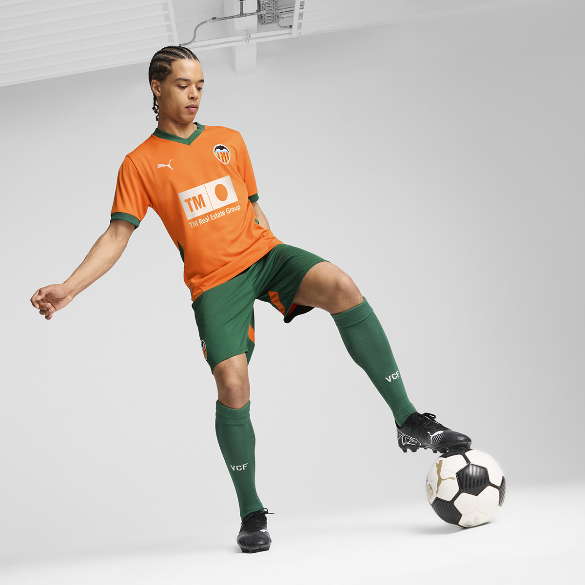 Calções de Homem 3.º Equipamento Valencia CF 2024-2025 Laranja-5