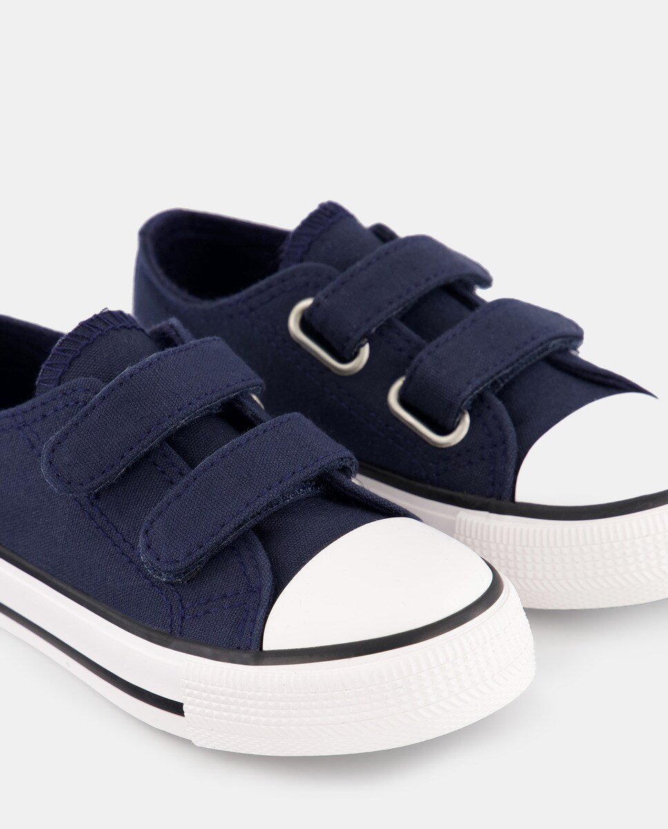 Lona bebés con puntera y cierre velcro Azul marino-5