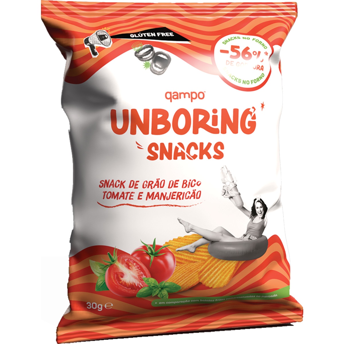 Snack Grão de Bico Tomate e Manjericão embalagem 30 g
