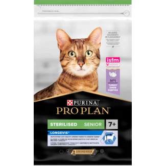 Ração para Gato Sénior Esterilizado sabor Peru embalagem 10 kg - Pro Plan
