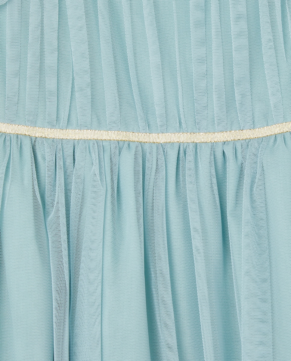 Vestido de Cerimónia de Tule Sabão-5