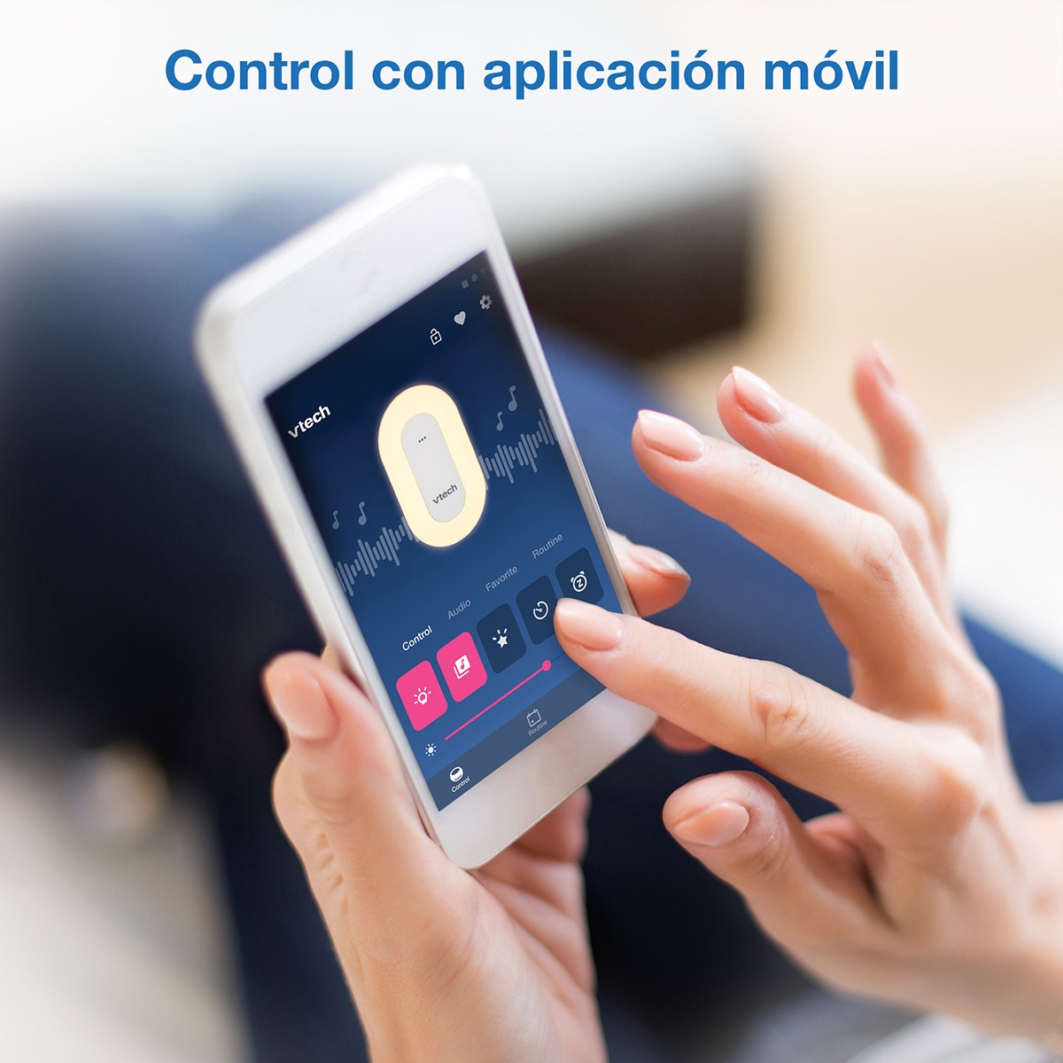 Luz quitamiedos VTECH enchufe con programa entrenamiento de sueño Blanco-12