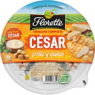 Ensalada Completa César con pollo y queso tarrina 210 g - Florette
