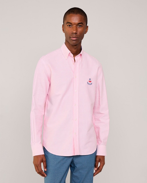 Imagen 0 de Camisa oxford de hombre fit regular rayas