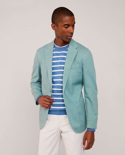 Imagem 0 de Blazer Liso de Algodão, Linho e Elastano