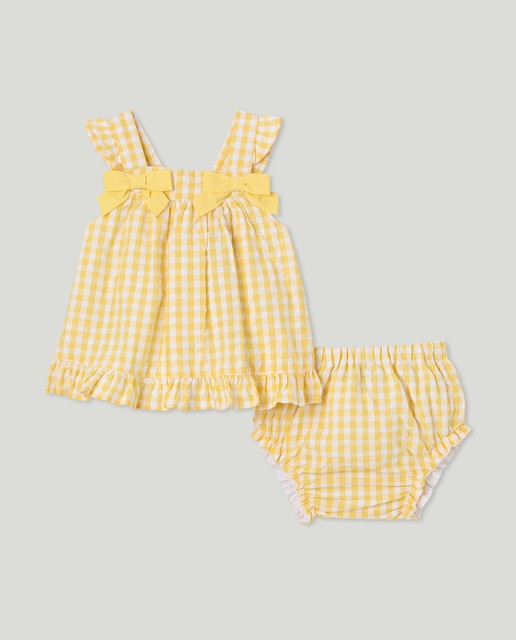 Imagen 0 de VESTIDO TIRANTE SEERSUCKER VICHY + ESP CRUZADA
