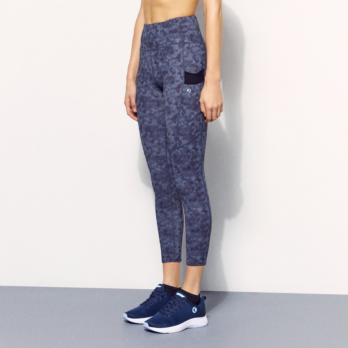 Leggings 7/8 de Running de Mulher Preto-2
