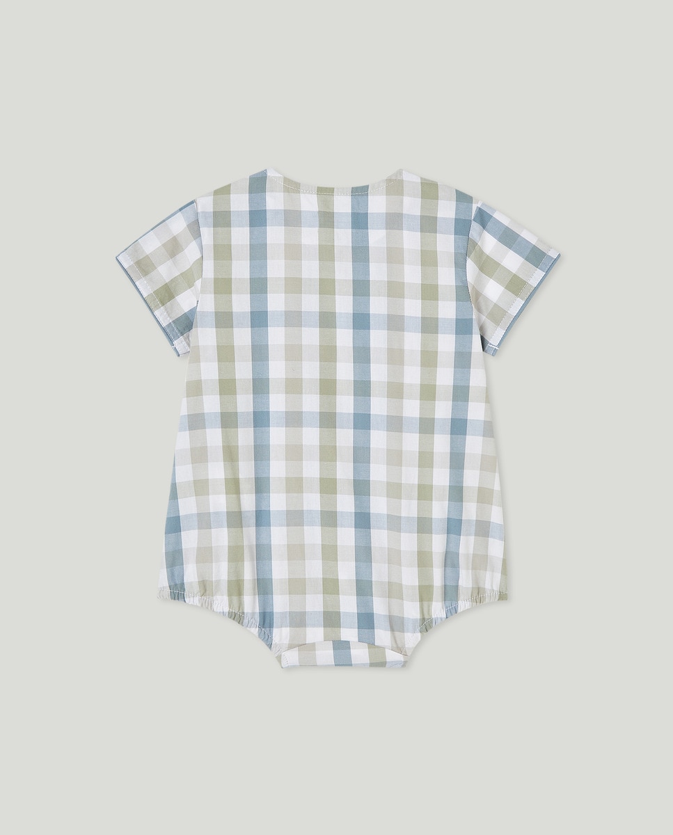 Babygrow curto de bebé Azul-2