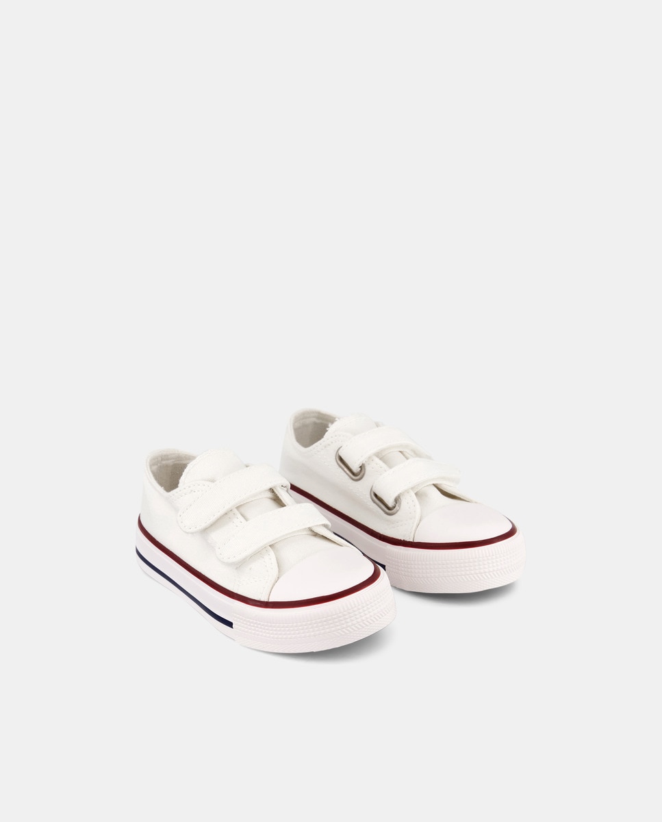 Lona bebés con puntera y cierre velcro Blanco-2