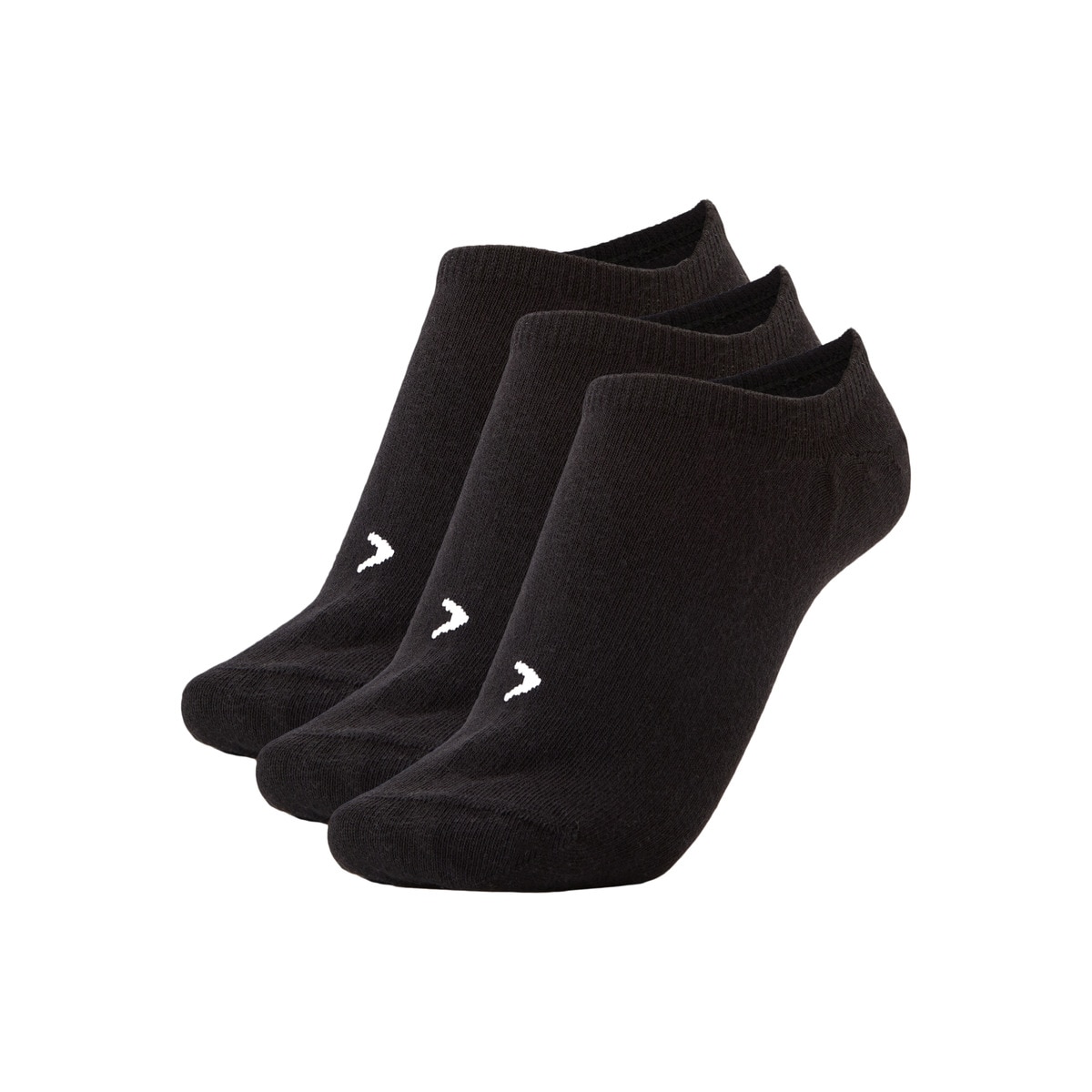 Meias de Treino Invisíveis - Pack de Três Pares Preto-1