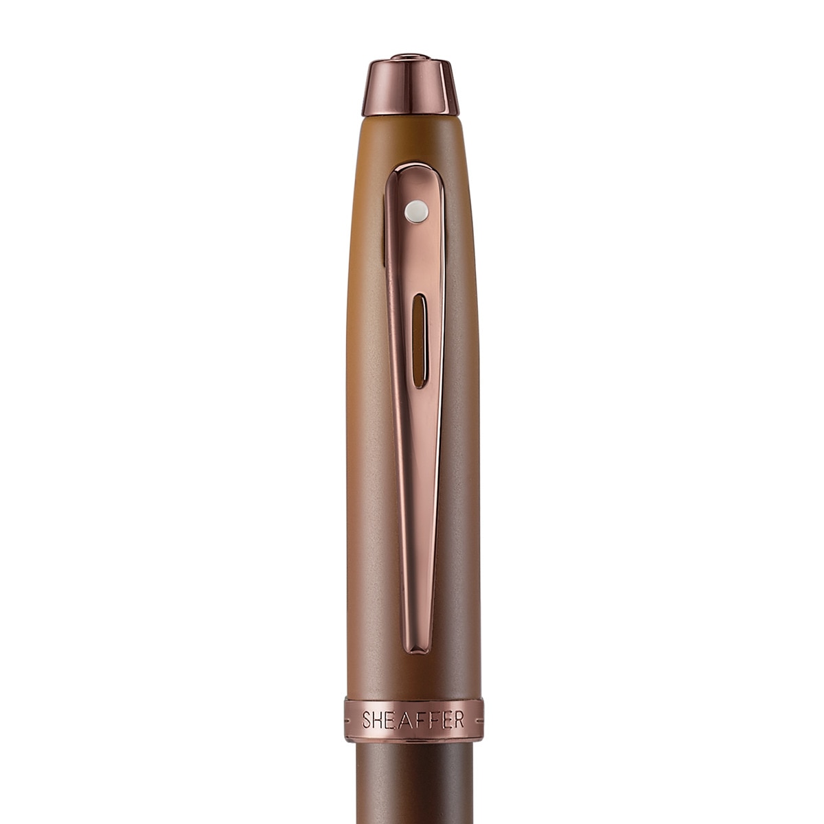 Esferográfica Sheaffer 100 em Laca Castanho Café e Detalhes Castanhos 5