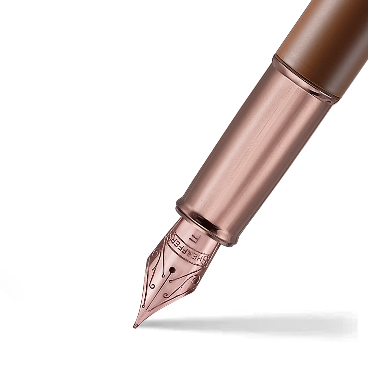 Esferográfica Sheaffer 100 em Laca Castanho Café e Detalhes Castanhos 3