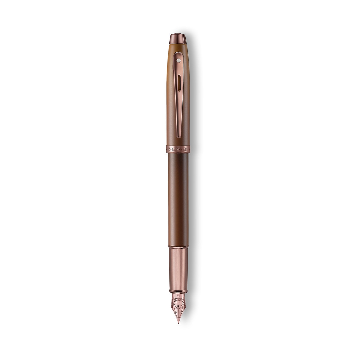 Esferográfica Sheaffer 100 em Laca Castanho Café e Detalhes Castanhos 2
