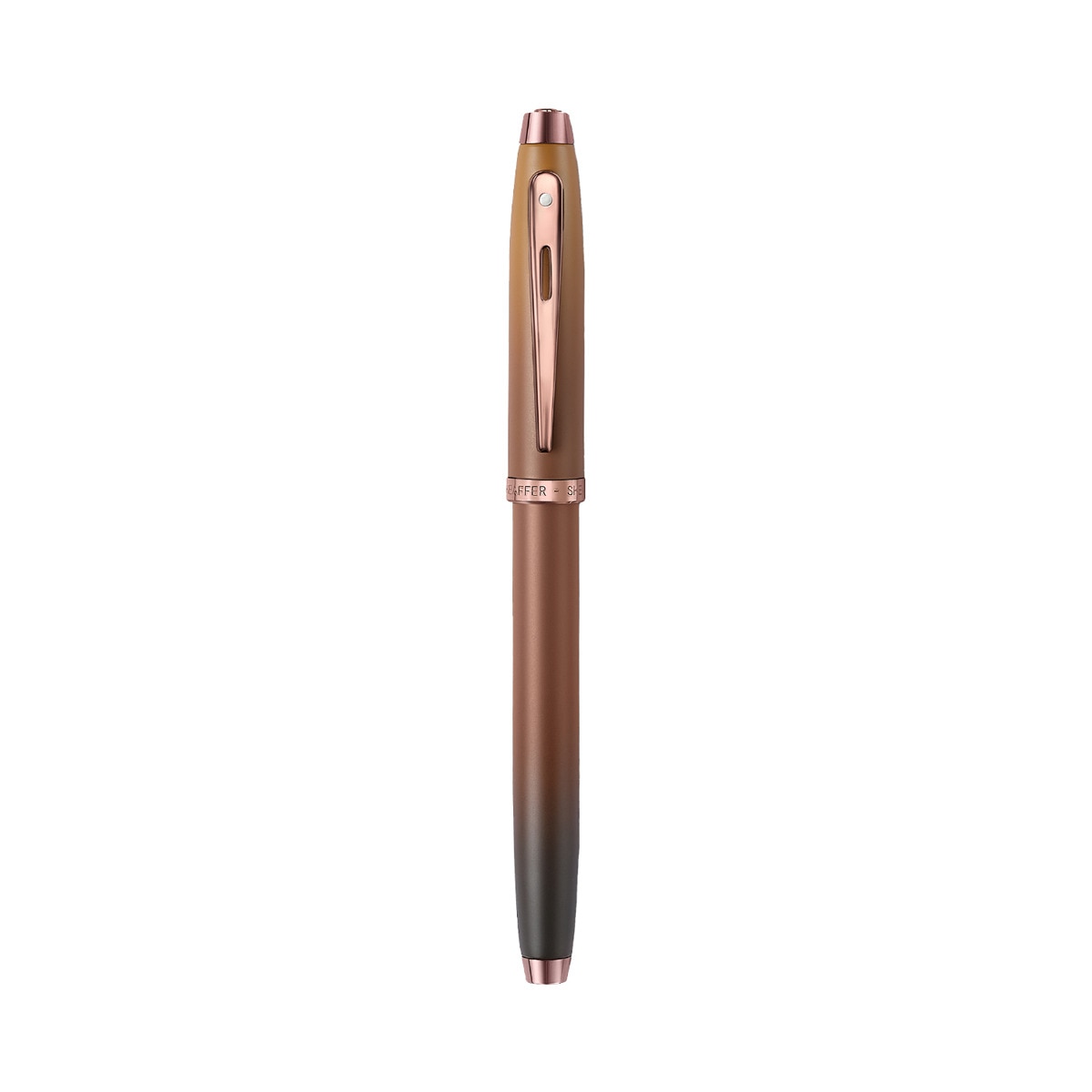Esferográfica Sheaffer 100 em Laca Castanho Café e Detalhes Castanhos 6