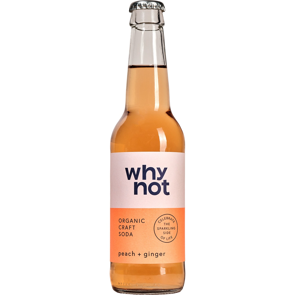 Soda de Pêssego e Gengibre Biológica garrafa 330 ml