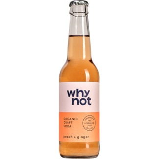 Soda de Pêssego e Gengibre Biológica garrafa 330 ml - Why Not