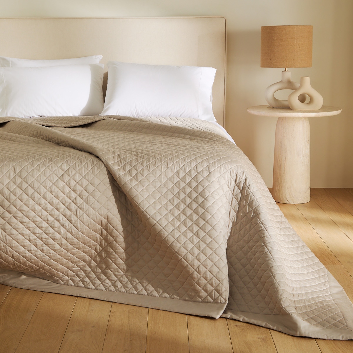 Edredão de Cetim de Algodão Diamond Pérola-cinzento-1