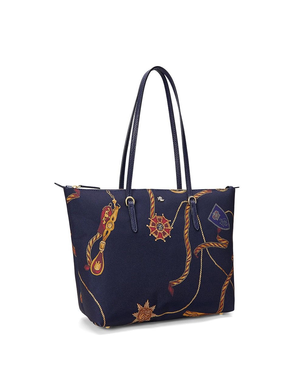 Mala Tipo Tote Keaton Média com Fecho de Correr e em Nylon Multicolor-4