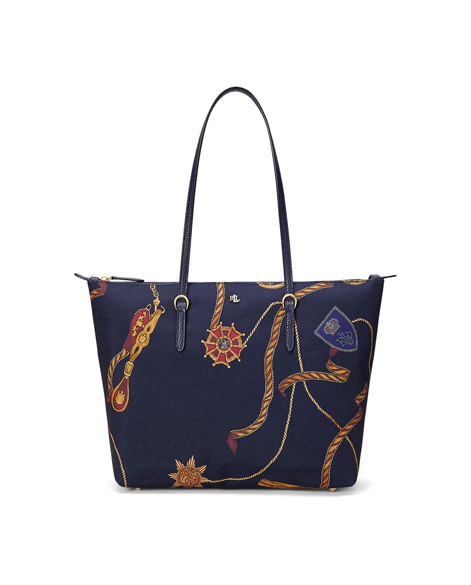 Mala Tipo Tote Keaton Média com Fecho de Correr e em Nylon Multicolor-1