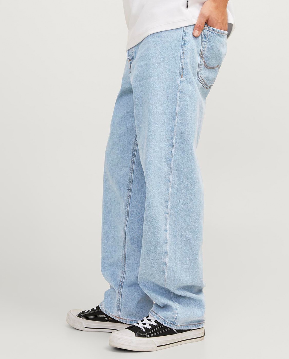 Jeans Loose Fit de Cintura Baixa Azul-4