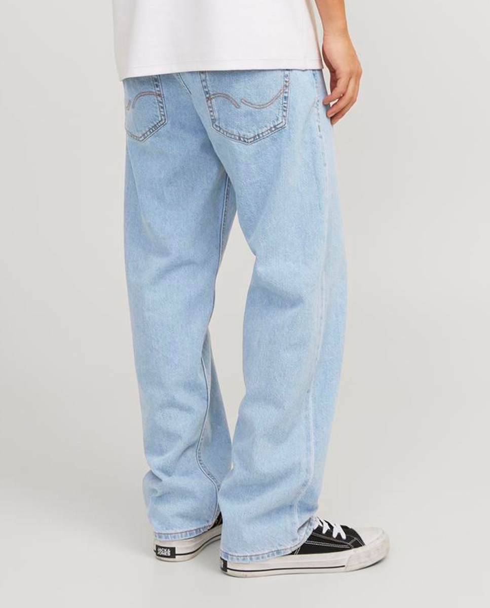 Jeans Loose Fit de Cintura Baixa Azul-3