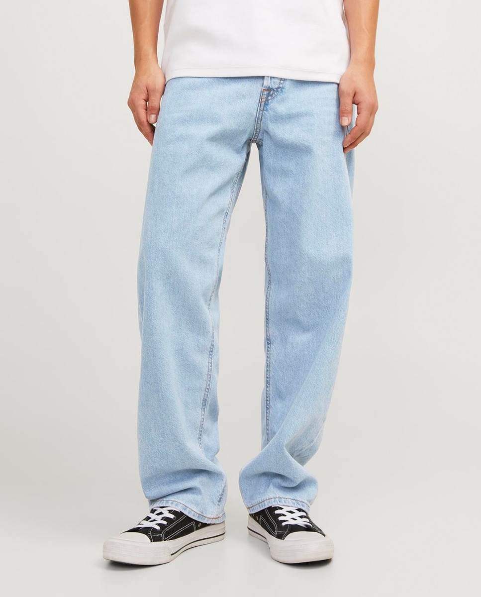 Jeans Loose Fit de Cintura Baixa Azul-2