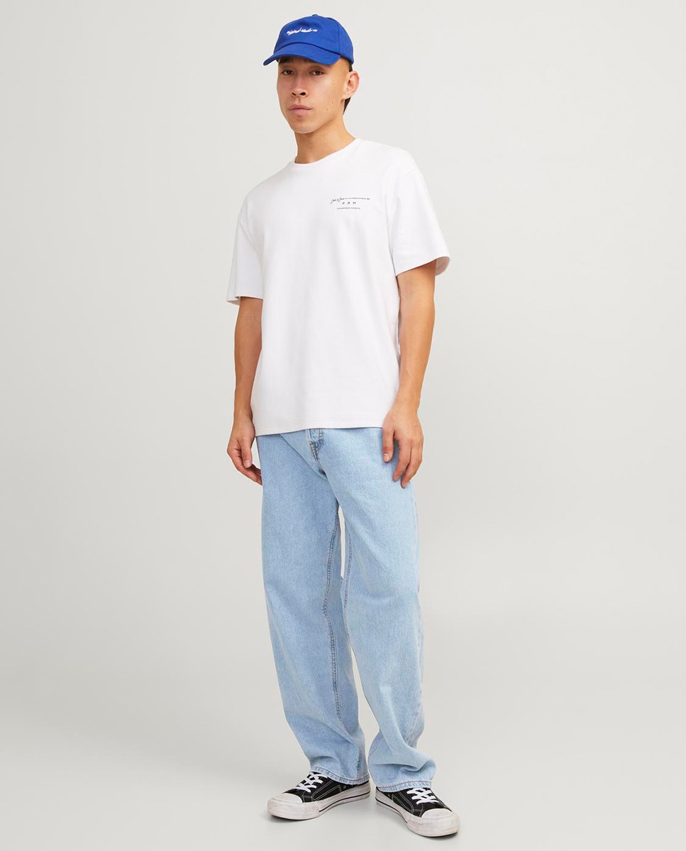 Jeans Loose Fit de Cintura Baixa Azul-1