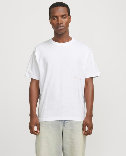 Imagen 0 de Camiseta de mangas cortas cuello redondo y dibujo trasero de hombre