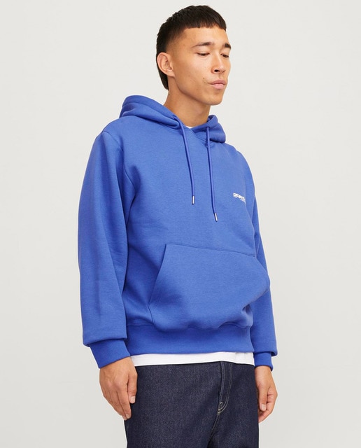 Imagen 0 de Sudadera de manga larga cuello redondo print trasero y capucha de hombre