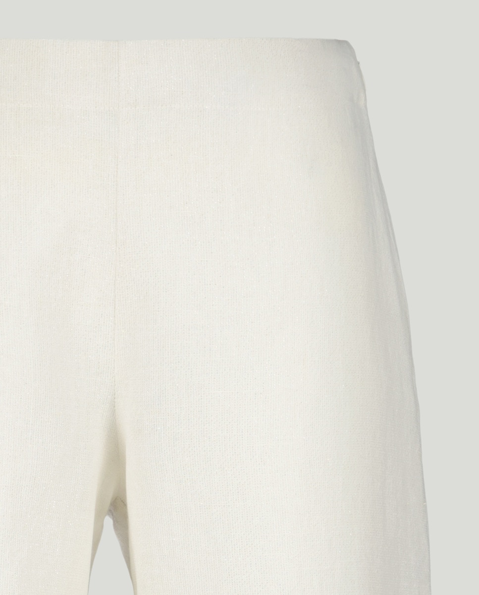 Calças com Bordados e Lantejoulas Branco-marfim-5