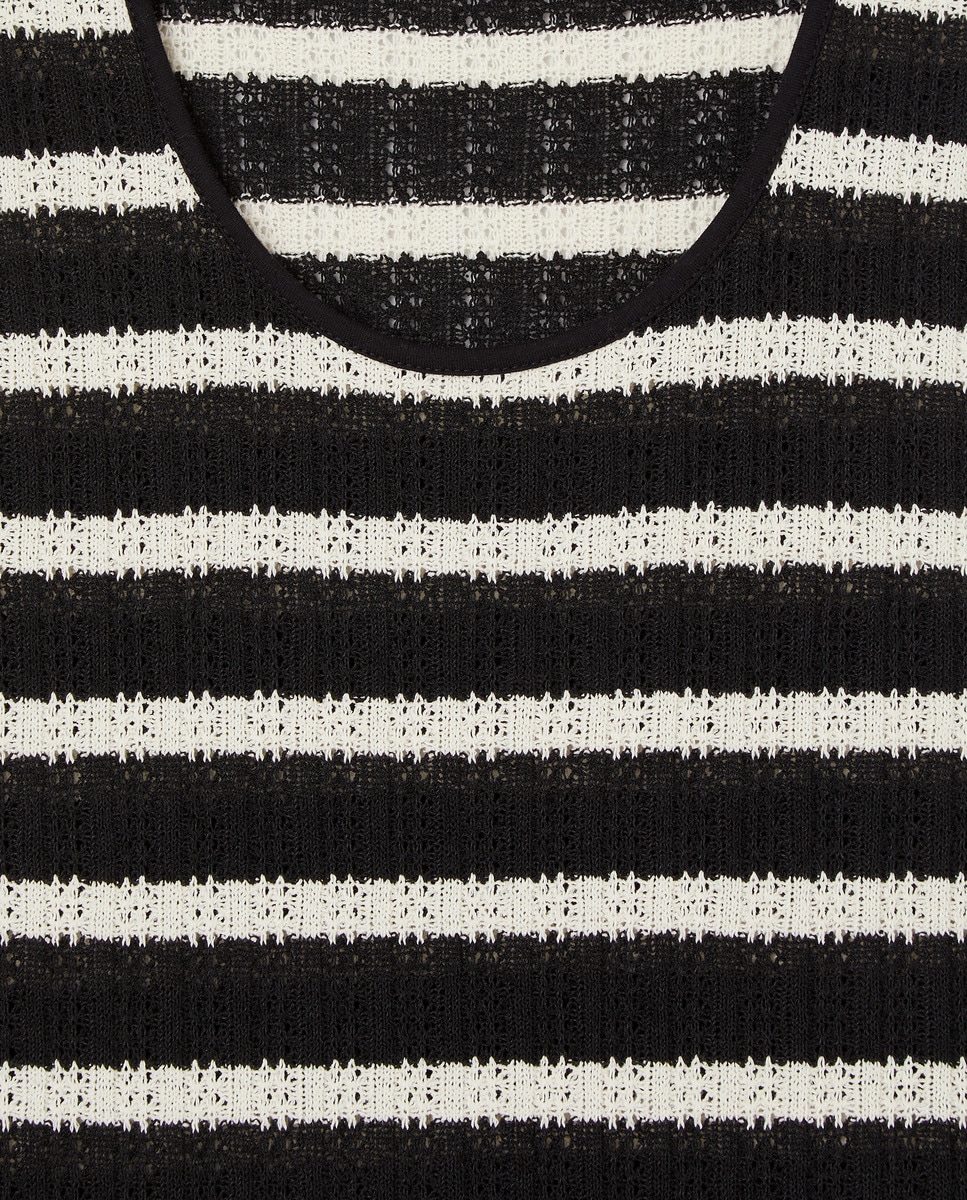 Vestido sem Mangas em Crochet Preto-5