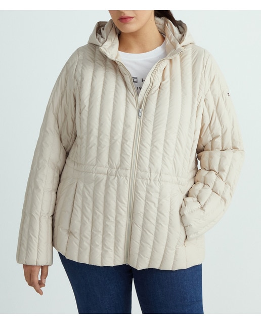 Imagen 0 de Abrigo de mujer con capucha y cremallera