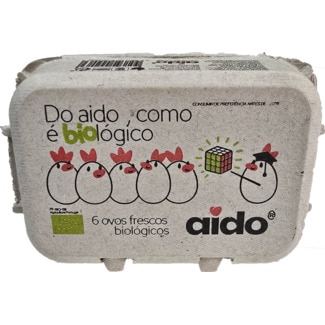 Ovos Biológicos Natura embalagem 6 unidades - Casa Do Aido