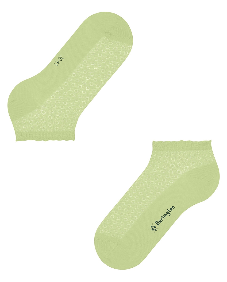Meias pelo tornozelo com brocado Verde-claro-4