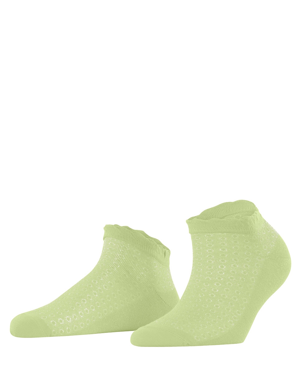 Meias pelo tornozelo com brocado Verde-claro-3