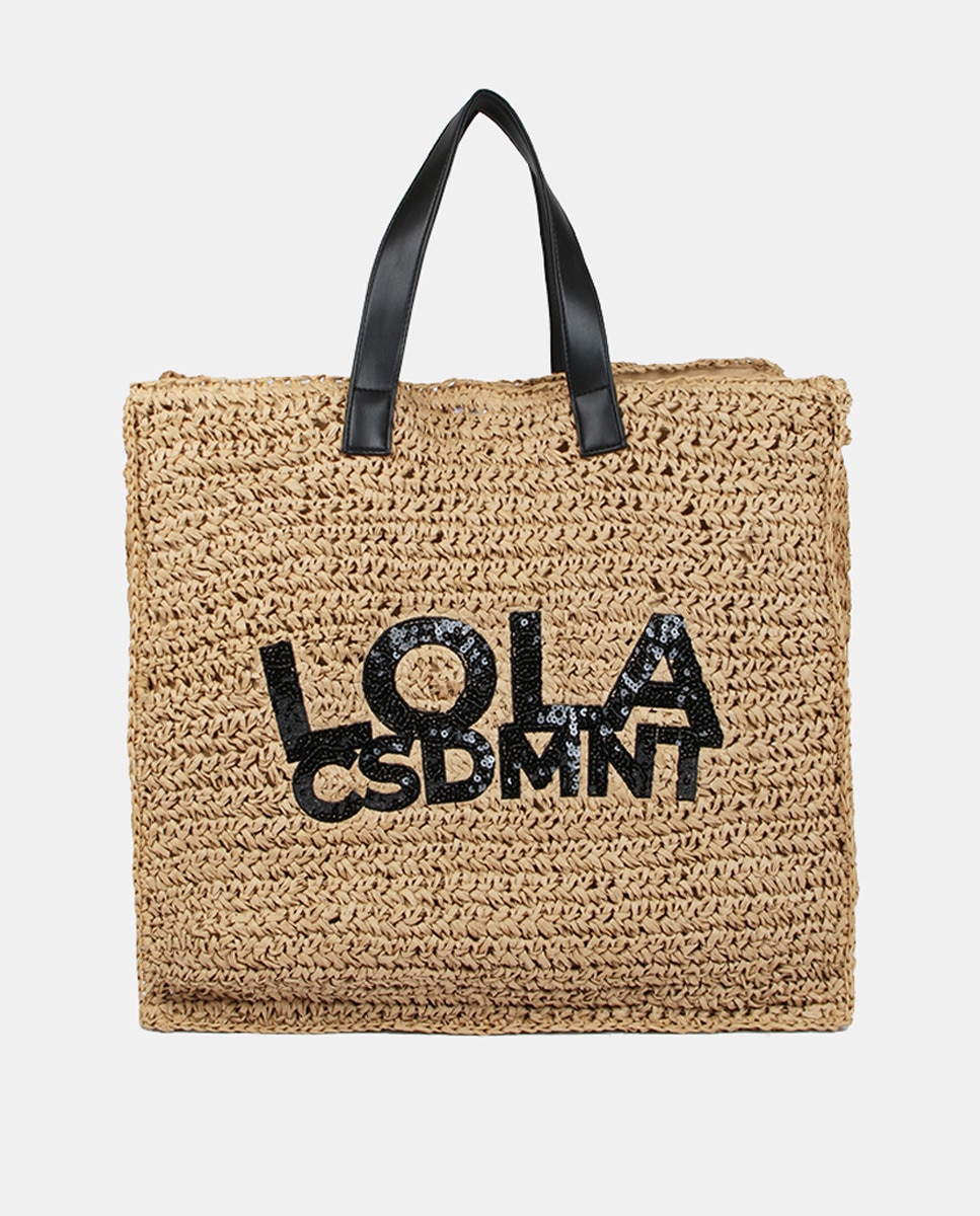 Compra Bolsos De Rafia Bolso Efecto Rafia Con Detalle Logo · Lola