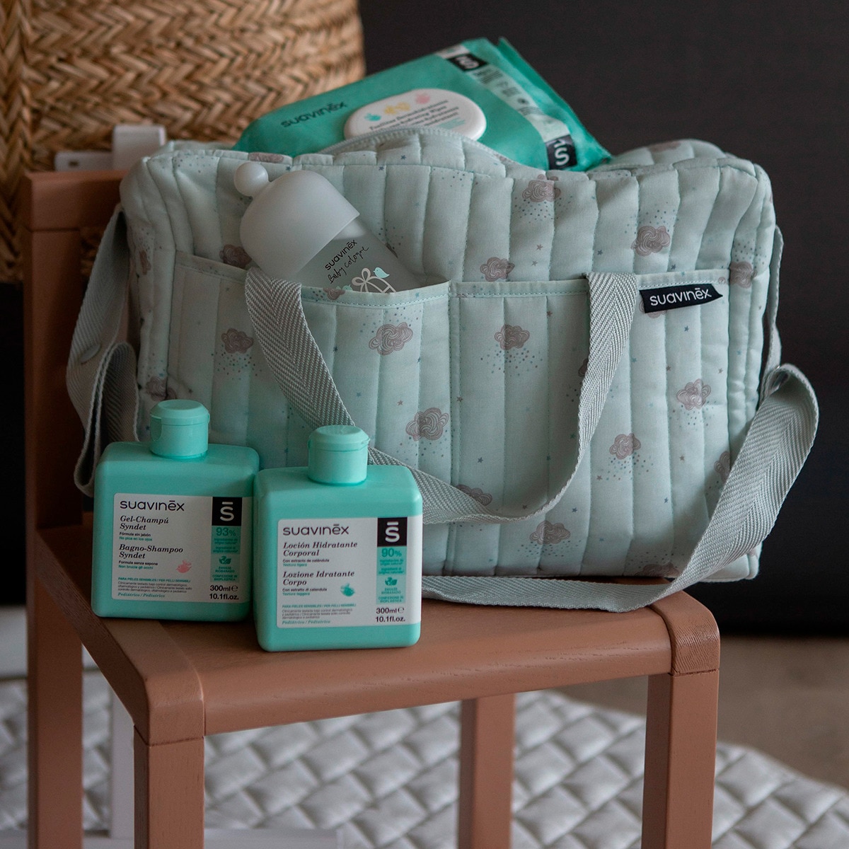 Imagen 0 de Bolso de Paseo Suavinex con Cosmética Maternidad Verde Agua