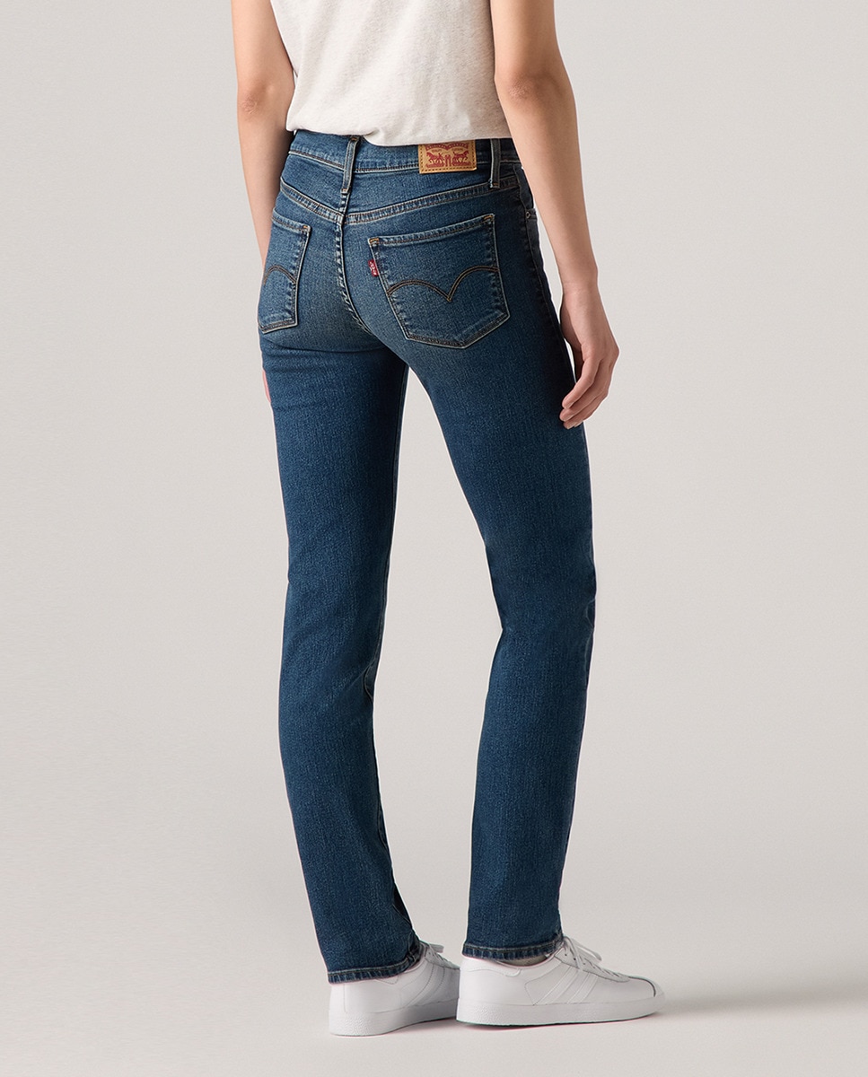 Jeans Straight 312™ Shaping Slim de Cintura Média Azul-marinho-3