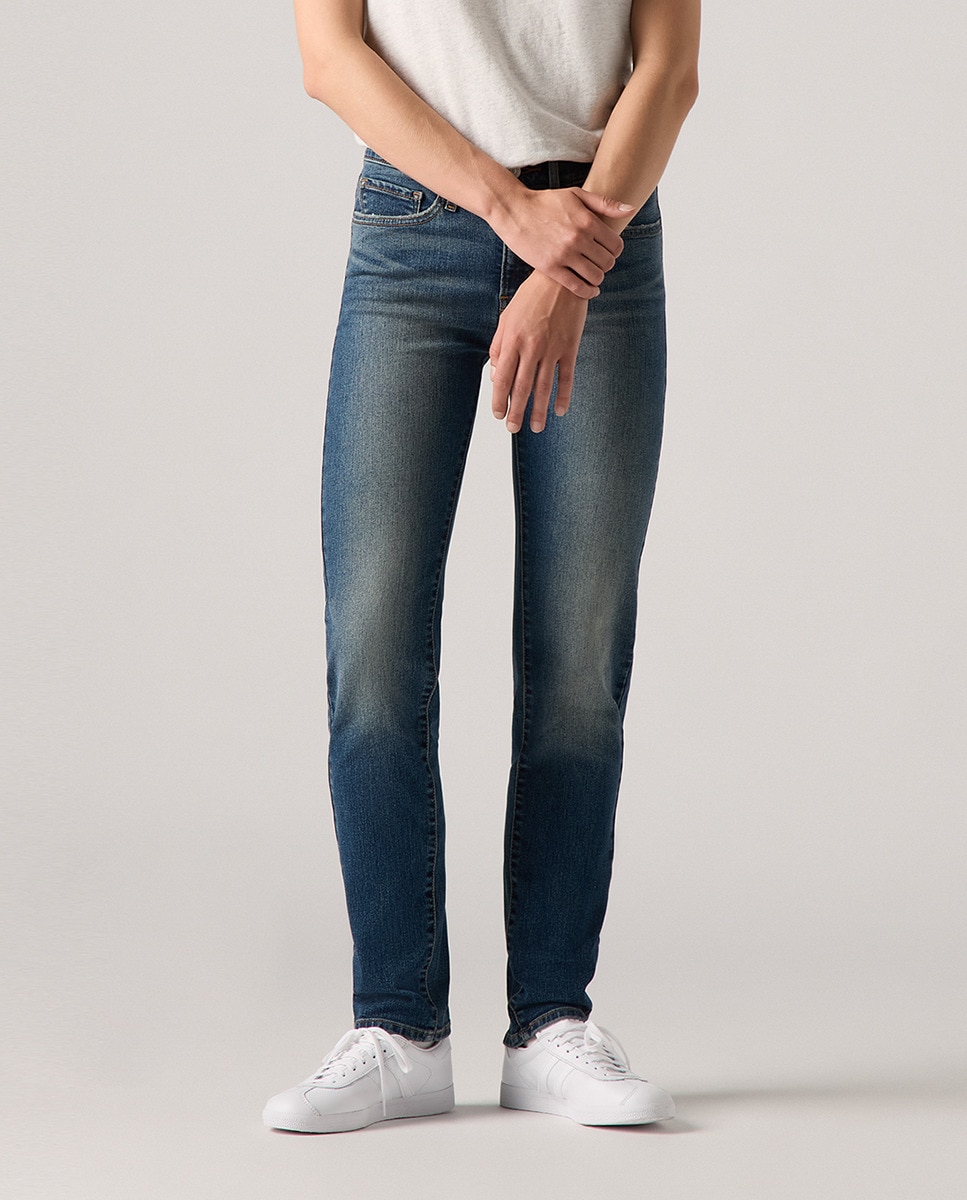 Jeans Straight 312™ Shaping Slim de Cintura Média Azul-marinho-2