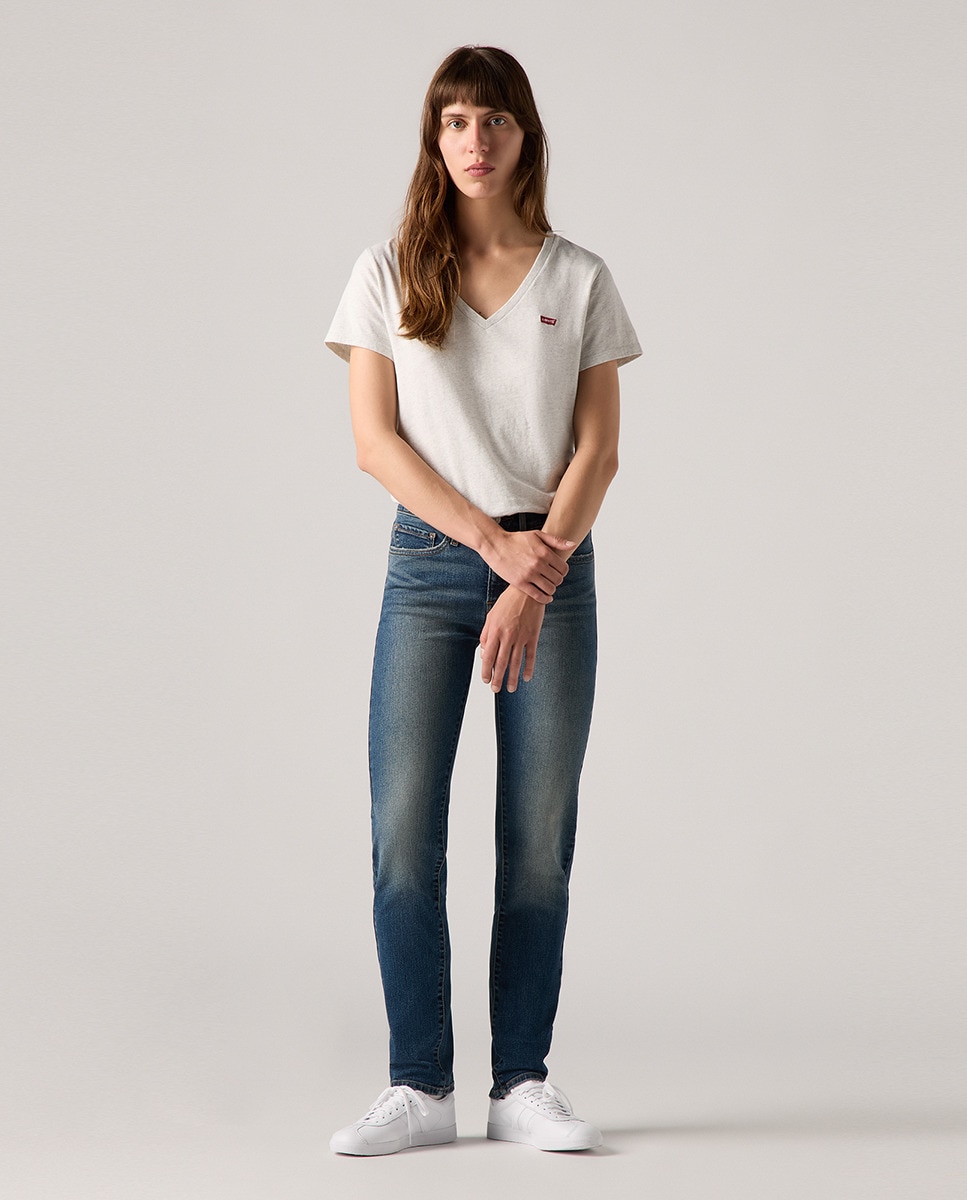 Jeans Straight 312™ Shaping Slim de Cintura Média Azul-marinho-1