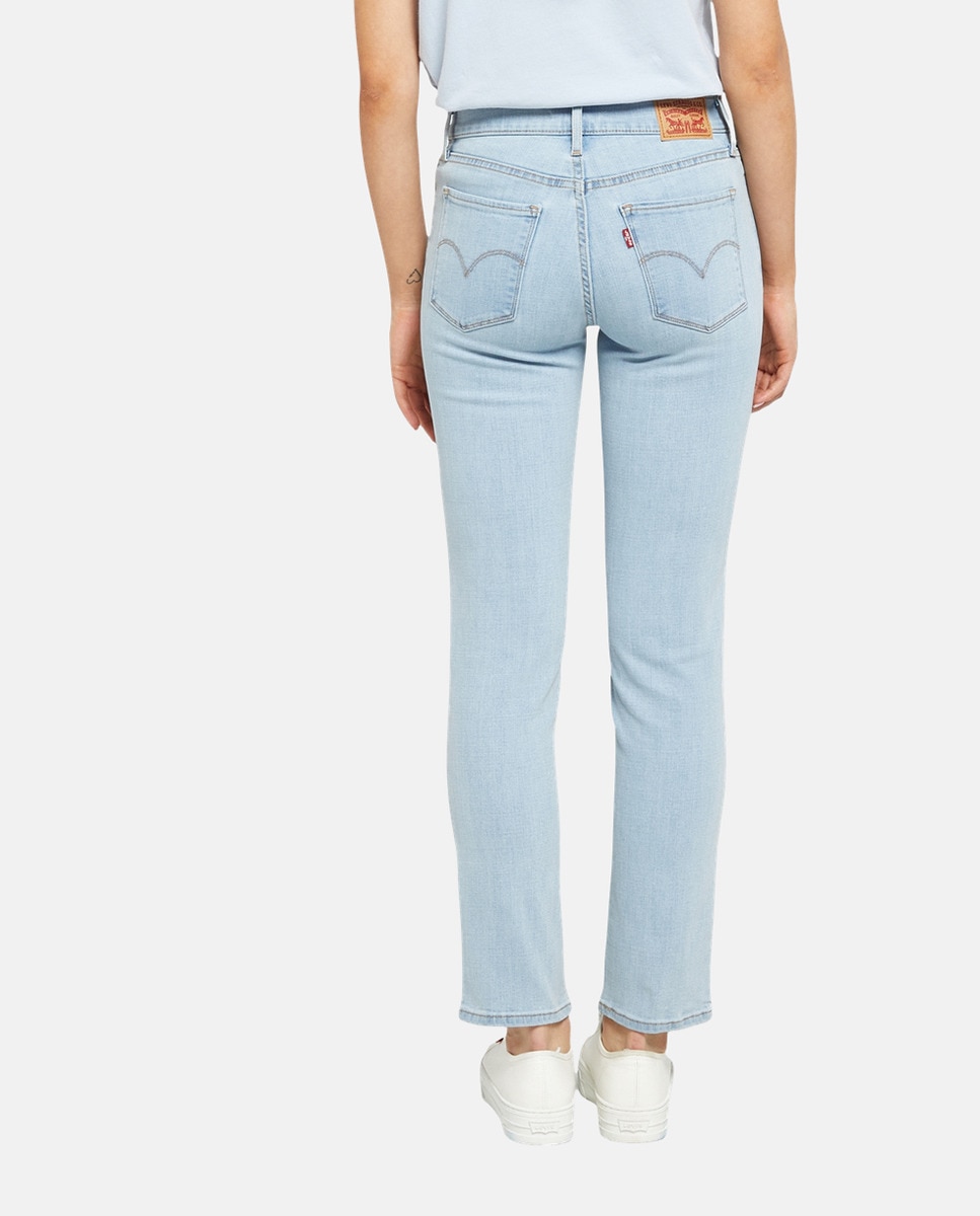 Jeans Straight 312™ Shaping Slim de Cintura Média Azul-claro-3