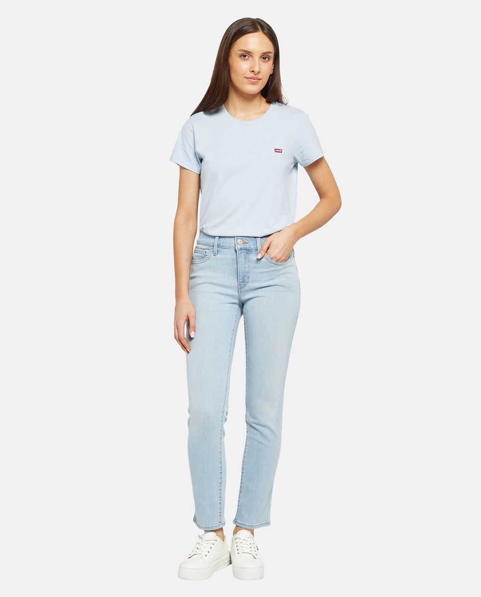 Jeans Straight 312™ Shaping Slim de Cintura Média Azul-claro-1