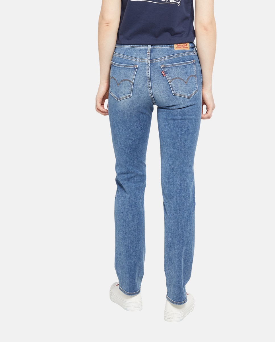 Jeans Straight 314™ Shaping Straight de Cintura Média Azul-3