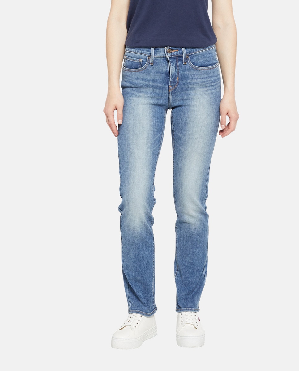 Jeans Straight 314™ Shaping Straight de Cintura Média Azul-2
