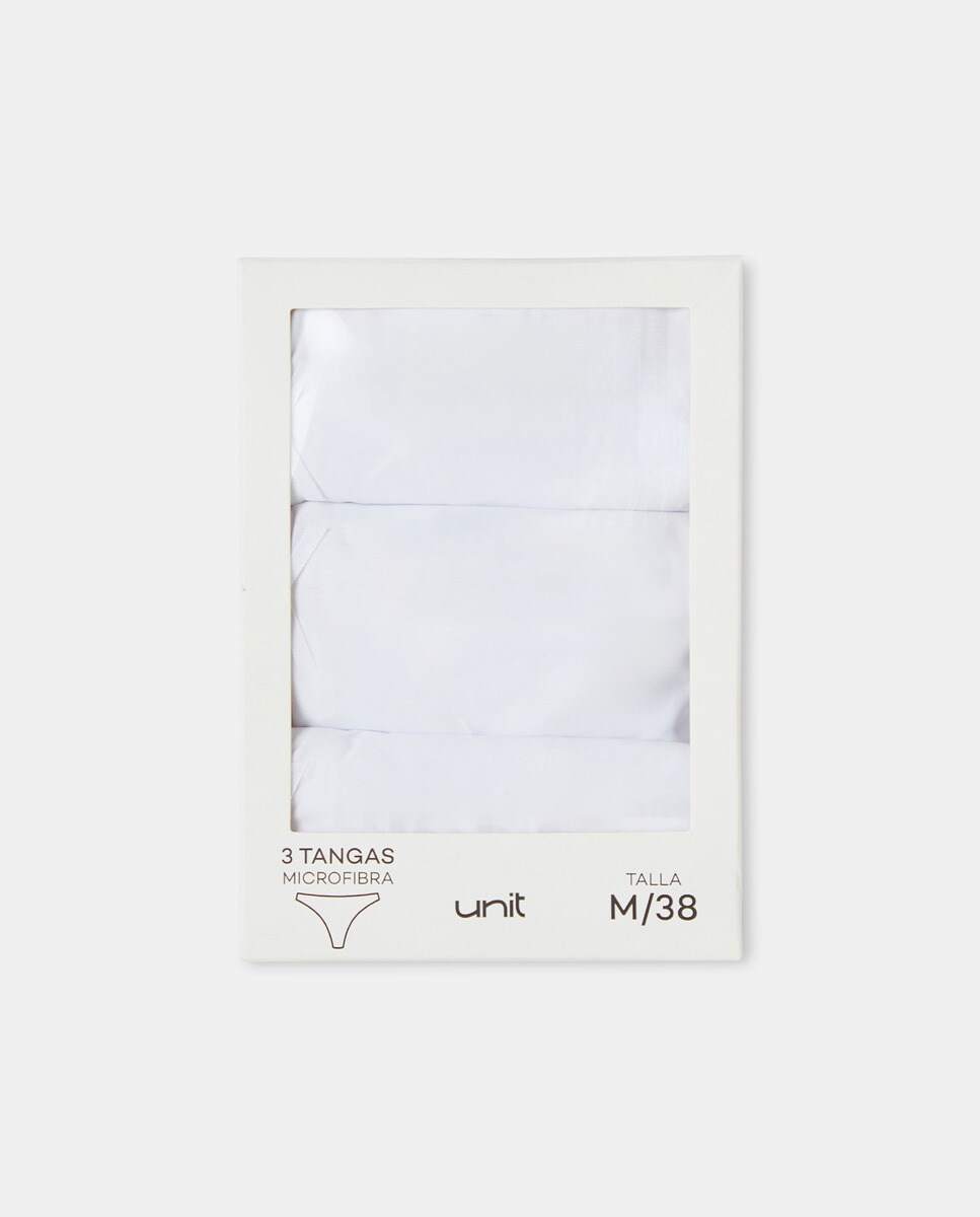 Pack de 3 tangas Blanco-5
