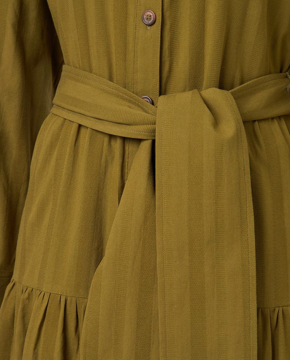 Vestido Liso com Textura Verde-5
