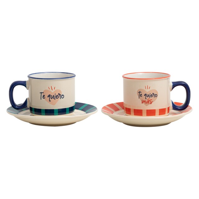 Imagen 0 de Set de 2 tazas espresso Mr Wonderful: para presumir de amor del bueno